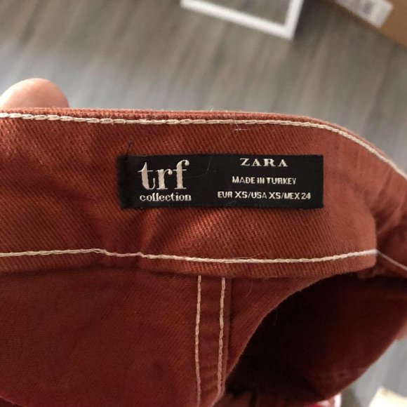 Zara rust/burnt orange denim skirt - Picture 4 of 4